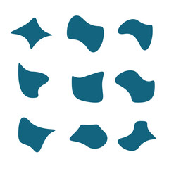 Organic blob irregular round abstract shapes vector set design eps 10