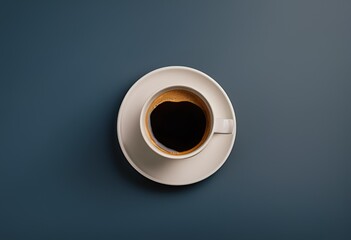 White cup of black coffee