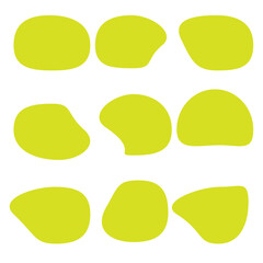 Set of abstract organic shapes. 9 abstract organic blobs. Vector collection design eps 10