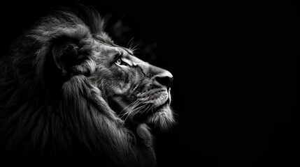 Naklejka premium Majestic Lion Portrait