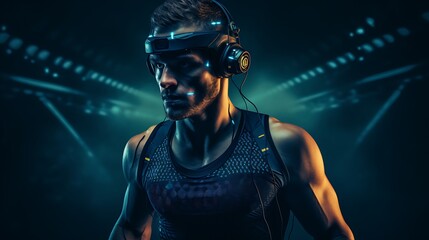 Athlete using AI-enabled wearable to optimize training and recovery