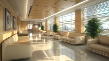 Stylish and Modern Hospital Waiting Area Architecture