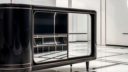 Obraz premium Cabinets are essential storage units found in kitchens, bathrooms, offices, and various living spaces, designed to organize and conceal items while enhancing the room's aesthetics. Typically construct