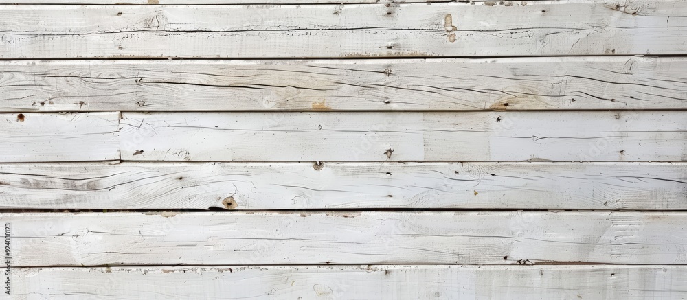 Fototapete Horizontal white wooden plank providing a backdrop for a website or wallpaper ideal for enhancing your design with copy space image or text