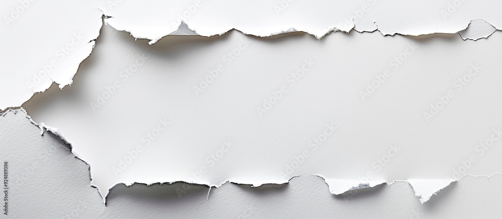 Fototapete background with torn hole in paper creating copy space image