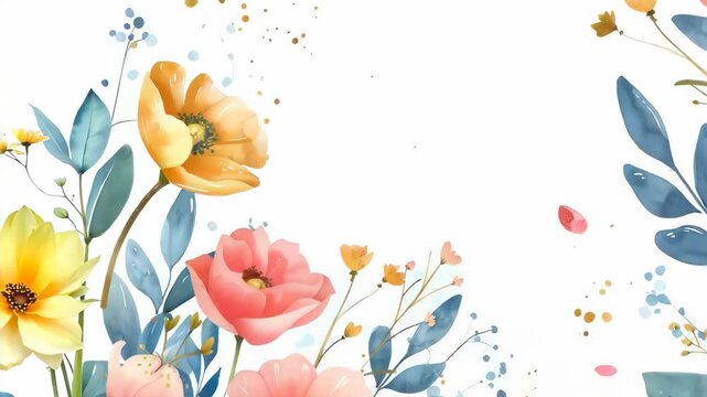 Watercolor illustration of a happy Mother Day background.