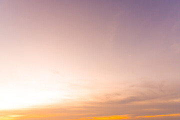 Beautiful morning or evening orange sky taken while sunsets or sunrises at the sea used as natural blackground texture