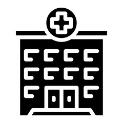 Fototapeta premium Hospital building icon