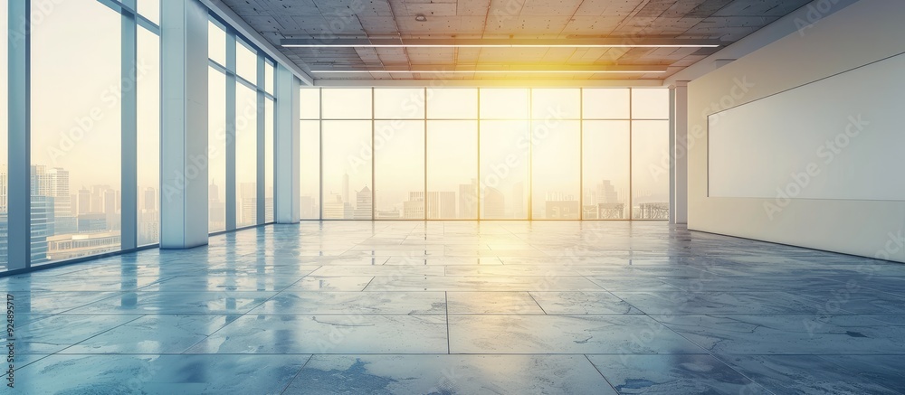 Aufkleber modern office building with an empty floor offers ample opportunity for a copy space image
