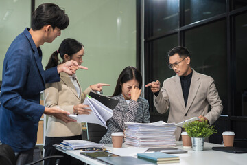 business team are under stress for poor work, the team failure is not satisfied with the report.