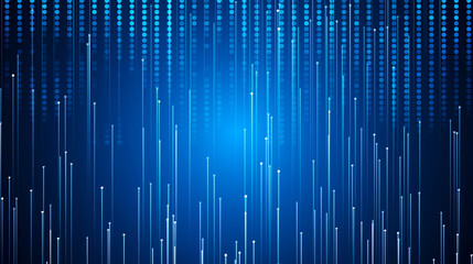 abstract blue background with digital data lines and dots representing connectivity internet and communication in networking