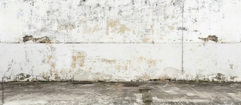 Leinwandbilder A weathered white wall with an empty space for showcasing a photo or text ideal as a copy space image