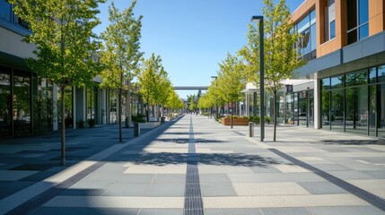 Wide, open pavement in an urban plaza, with minimalist design and clean lines.