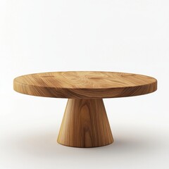 Background of a transparent round wooden coffee table