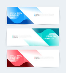 Fototapeta premium Geometric banner design with Vector presentation template.
