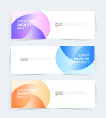 Geometric banner design with Vector presentation template.