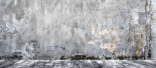 Obraz premium A rustic textured gray concrete wall with a matte finish perfect for displaying a striking copy space image