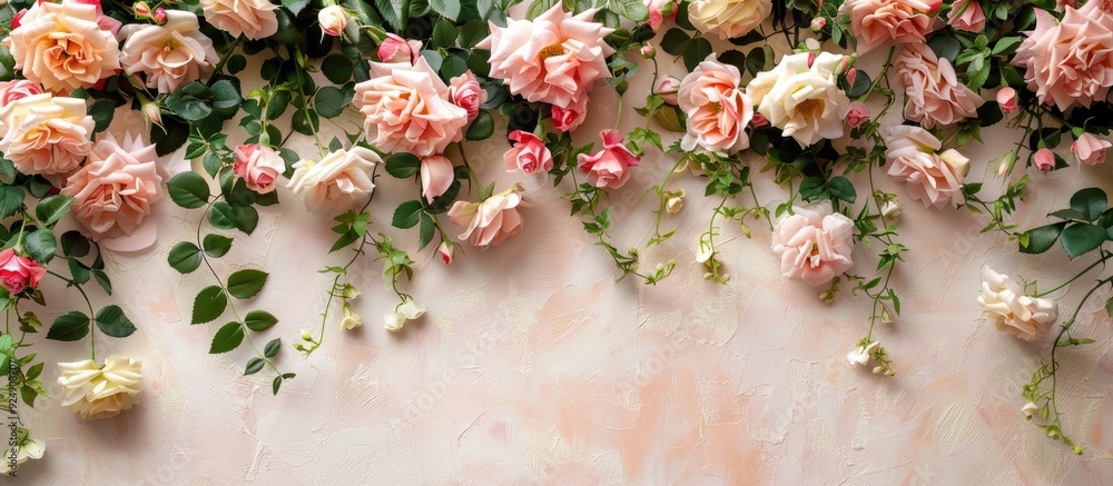 Poster floral backdrop with copy space image