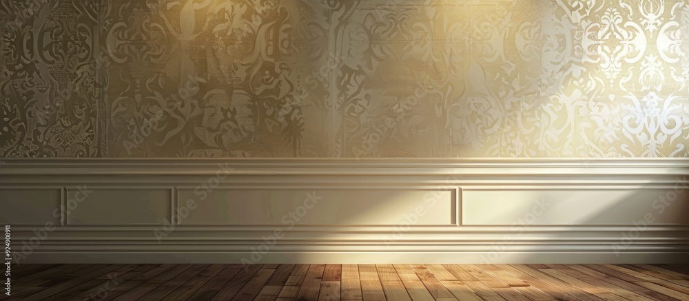 Aufkleber Wall background with wallpaper texture creates room structure ideal for adding decorations or text in a copy space image
