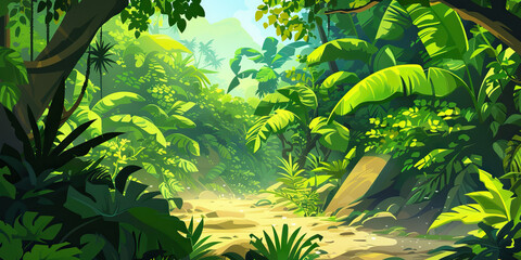 Jungle Safari: An Adventurous Expedition Through Wild Challenges - Imagine a set that resembles a jungle, with lush greenery, wild animals