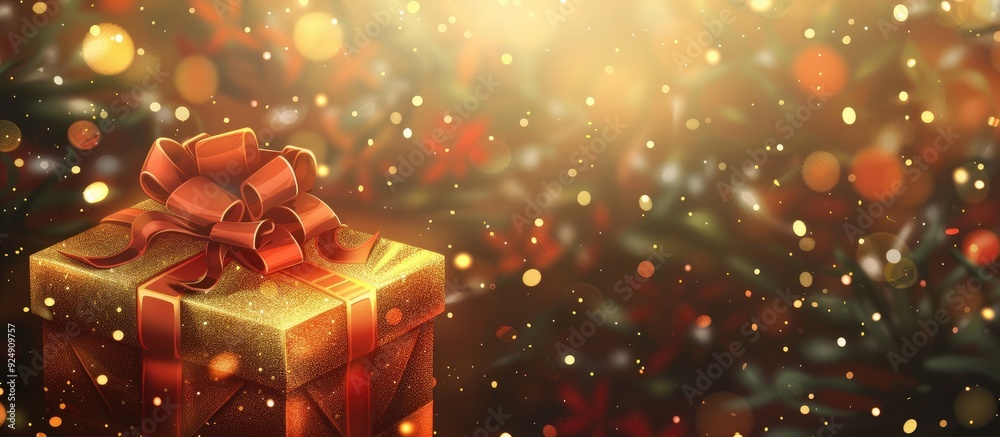 Aufkleber Background with a gift box for placing text copy space image
