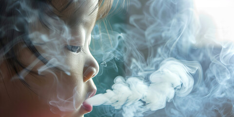 Toxic Cloud: The Harmful Effects of Secondhand Smoke on Children - Describe secondhand smoke as a toxic cloud that surrounds children, impacting their health and well-being