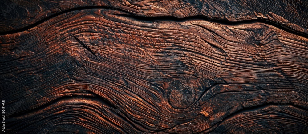 Aufkleber unique wood grains in brown wooden planks create an abstract background with captivating textures pe
