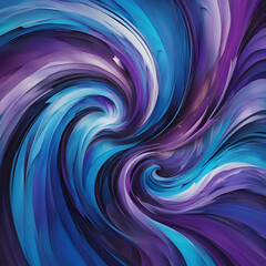 Fototapeta premium Colorful abstract blue background with swirling waves and vortex patterns