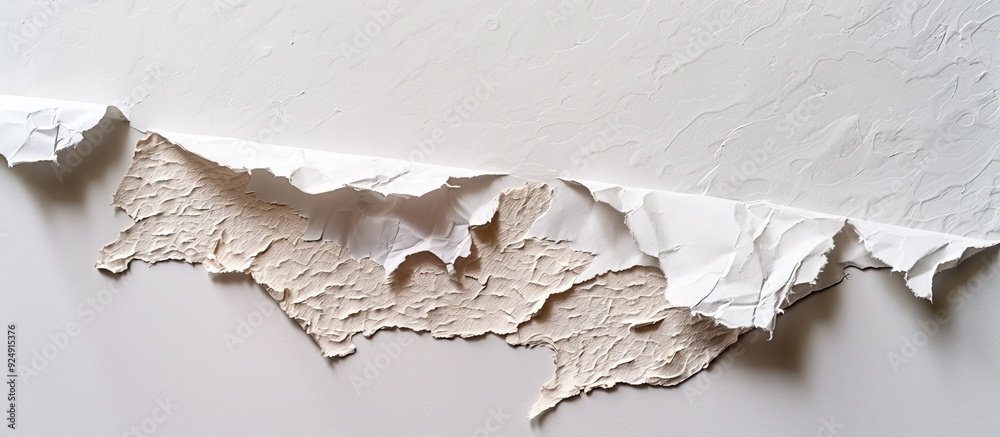 Poster ripped paper providing a textured appearance ideal for a copy space image