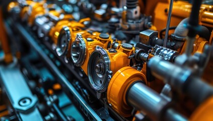 Fototapeta premium Industrial Machinery Close-Up