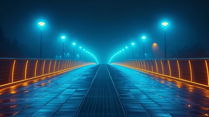 Solar Cells on a Bridge: Solar cells integrated into the structure of a modern bridge, powering lights and sensors.