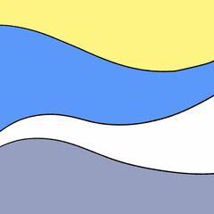 波のイメージのレトロな背景素材のイラスト54