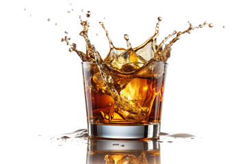 Elegant bourbon splash png