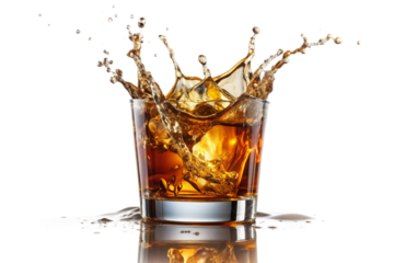 Elegant bourbon splash png