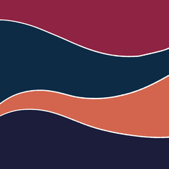 波のイメージのレトロな背景素材のイラスト2