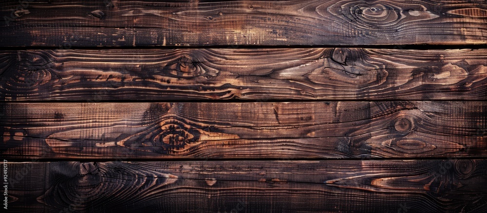 Fototapete wooden board background with space for text or graphics in the center of the image. creative banner.
