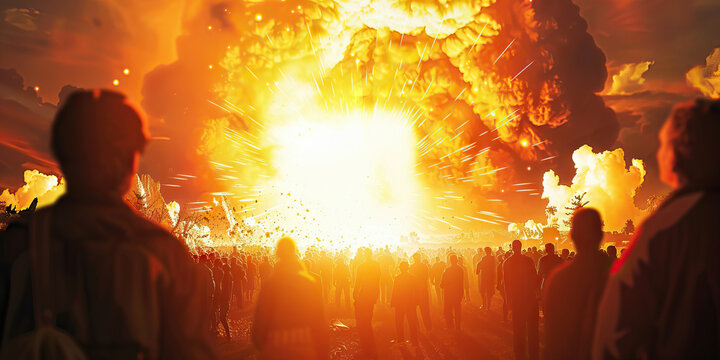 Apocalyptic Awakening: The Prophetic Signs of the End Times - Visualize a scene of awakening and awareness as people recognize the prophetic signs indicating the nearing end times