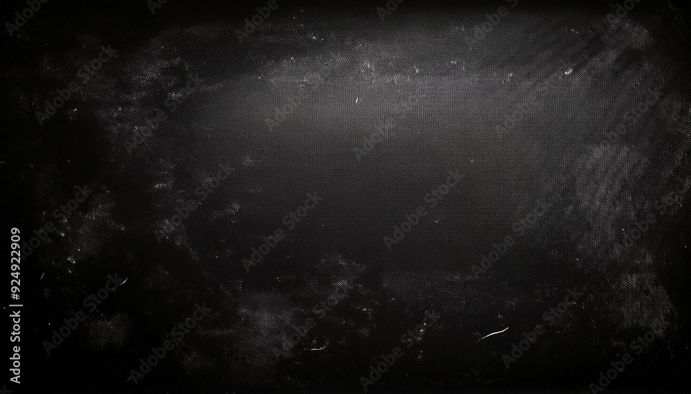 Aufkleber Grungy Black Texture with Subtle Scratches Light Gradient, Design Project Gritty Raw Visual Element. Banner Poster Background Wallpaper With Copy Space