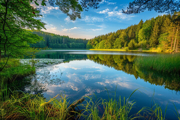 Fototapeta premium A lake in the forest