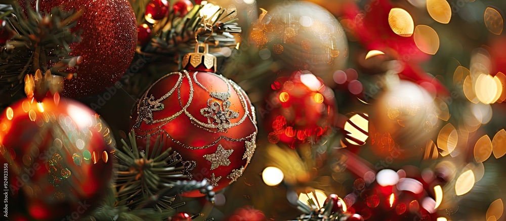 Poster festive decorations for christmas often hung on trees or placed around homes creating a cozy and joy