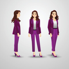 Indian beautiful business woman in different poses