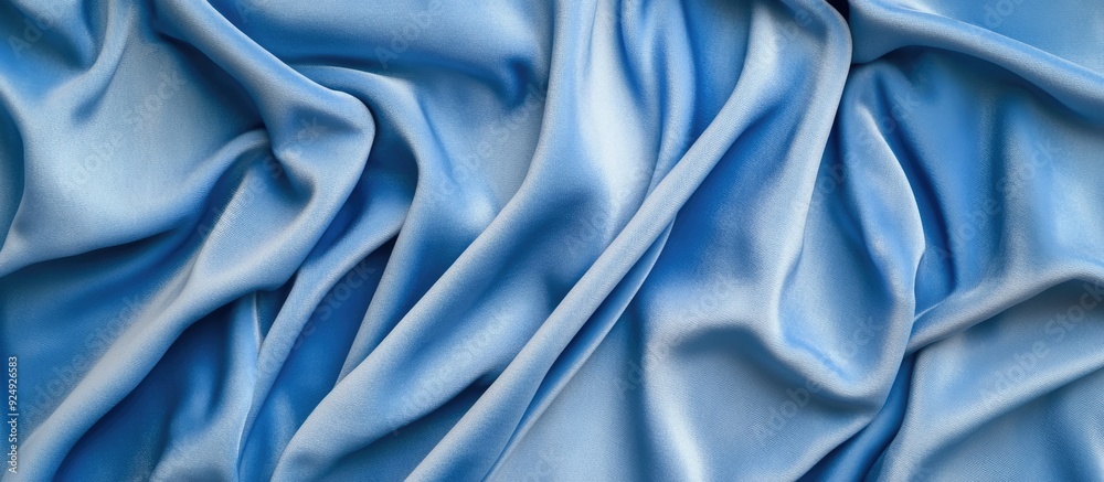 Leinwandbilder Light blue velvet fabric texture serves as the background An empty light blue fabric background made of soft and smooth textile material Space is available for text. with copy space image