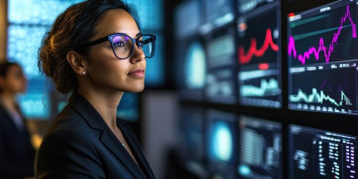 Curious data analyst examines financial market trends.