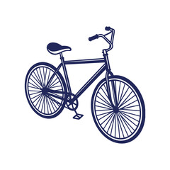 bicycle silhouettes Clip art isolated vector illustration on white background