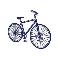 bicycle silhouettes Clip art isolated vector illustration on white background