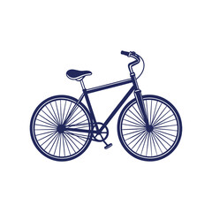 bicycle silhouettes Clip art isolated vector illustration on white background