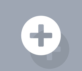 Obraz premium Vector icon of white color with shadow on gray background