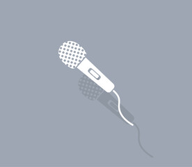 Fototapeta premium Vector icon of white color with shadow on gray background