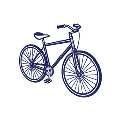 bicycle silhouettes Clip art isolated vector illustration on white background