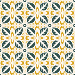 Seamless pattern with arabesques in retro style. Vector illustration.
